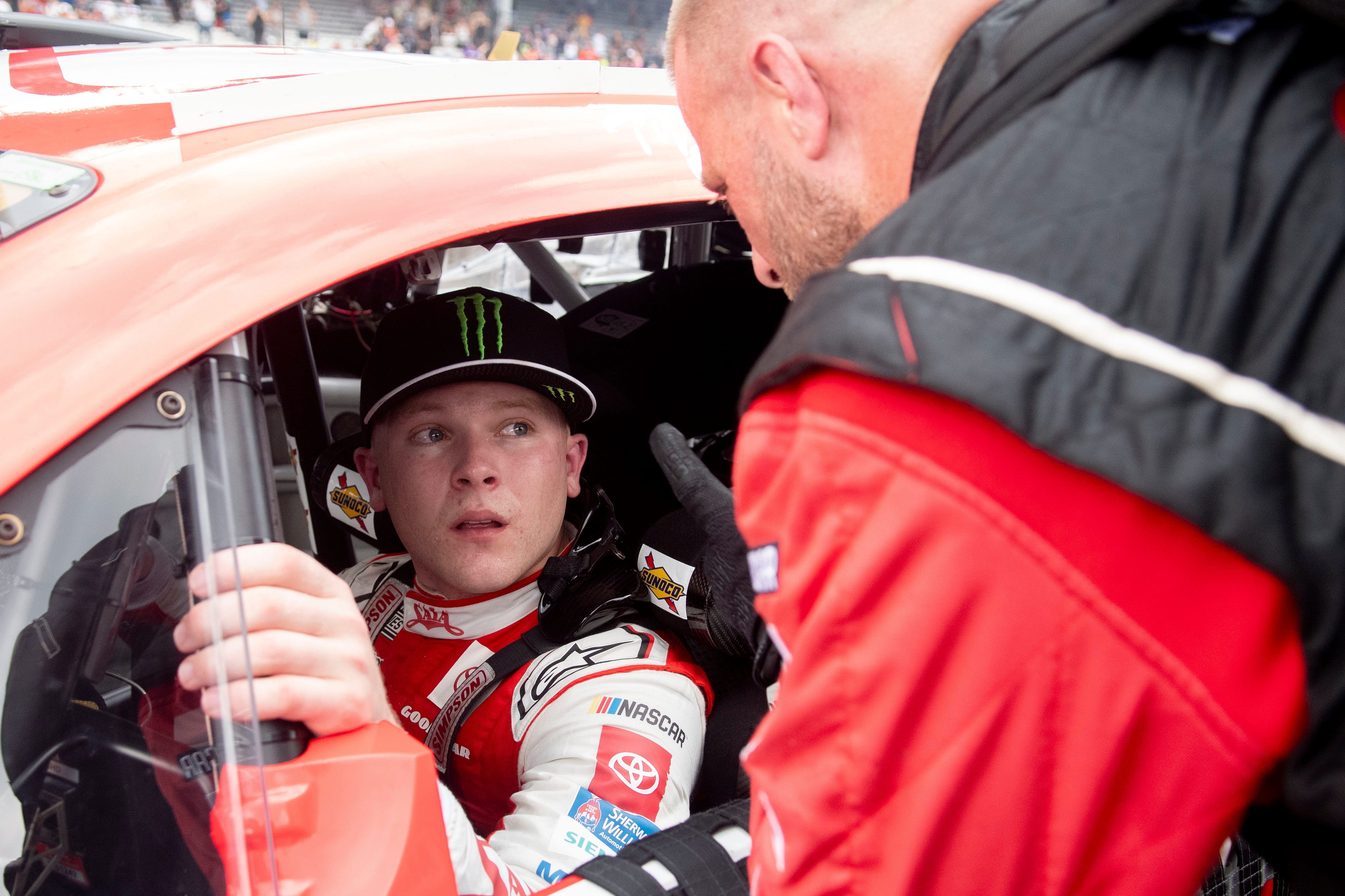 NASCAR Cup Series driver Ty Gibbs (54) after the Brickyard 400. Source: Imagn
